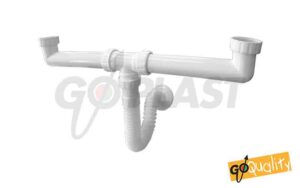 Kit di scarico per lavello doppio con GoFlex TOP QUALITY 1″1/2x40