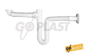 Kit di scarico regolabile per lavello doppio con GoFlex TOP QUALITY 1″1/2x32/40