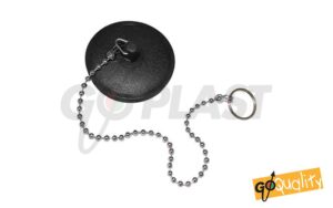 Tappo PVC nero con catenella