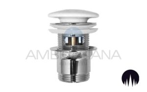 Piletta click-clack 1″1/4 tappo grande in ceramica con troppo pieno