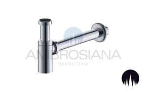 Sifone minimalista TONDO per lavabo da 1″1/4x32 in ABS cromato