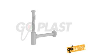 Sifone minimalista TONDO per lavabo da 1″1/4 in ABS bianco