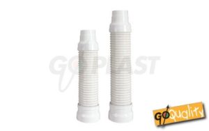 Connessione flessibile per WC in PVC spiralato con terminale in ABS