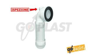 Connessione flessibile per WC in PVC spiralato con curva - con ispezione