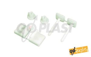 Coppia supporti in plastica per sedile WC