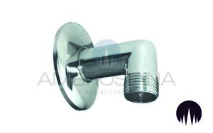 Curvetta saliscendi cromata con rosone 1/2″