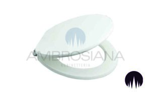 Sedile WC in legno con cerniere a discesa rallentata