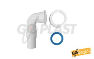 Pipetta curva scarico lavatrice/lavastoviglie - battuta guarnizione piana