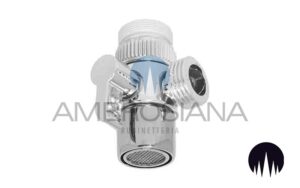 Deviatore a cartuccia in plastica per aeratore M24-F22 con uscita 1/2″