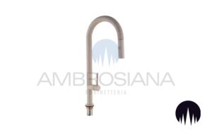 Miscelatore cucina tondo con doccetta estraibile AVENA H. 48cm