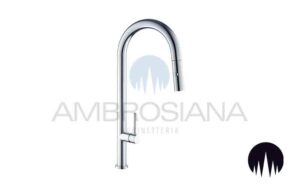Miscelatore cucina tondo con doccetta estraibile CROMATO H. 48cm