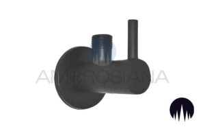 Valvola angolare minimalista TONDO NERO 1/2″x3/8″