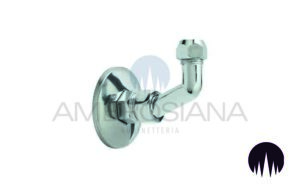 Curvetta sottolavabo cromata pesante pressofusa 1/2″x1/2″x3/8″-10mm