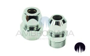 Nipples in ottone cromato con ogiva Ø10mm