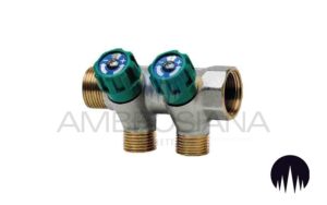 Collettore in ottone stampato con chiusure inclinate 3/4″x1/2″x16mm